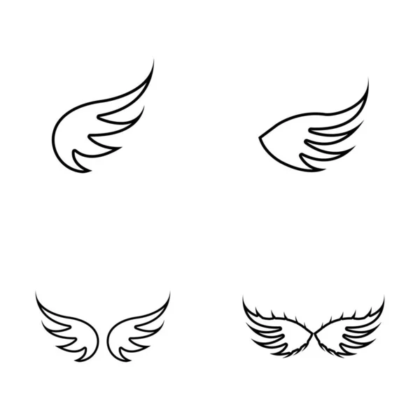 Wing Illustration Logotyp Vektor Design — Stock vektor