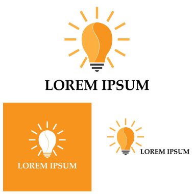Renkli ampul logosu konsept yaratıcı simge sembolü teknolojisi tasarladı 