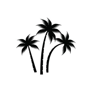 Hindistan cevizi ağacı simge vektör çizim