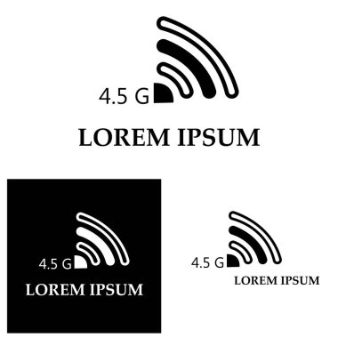 Kablosuz tasarım logo şablonu vektörü