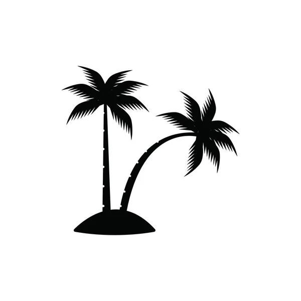 Árbol Coco Icono Vector Ilustración — Archivo Imágenes Vectoriales