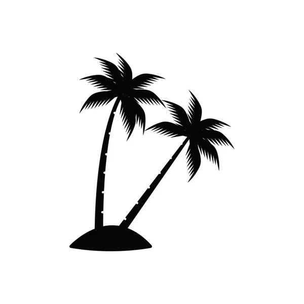 Coconut Tree Ikonen Vektorillustration — Stock vektor