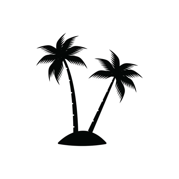 Coconut Tree Icon Vector Illustration — Stock Vector