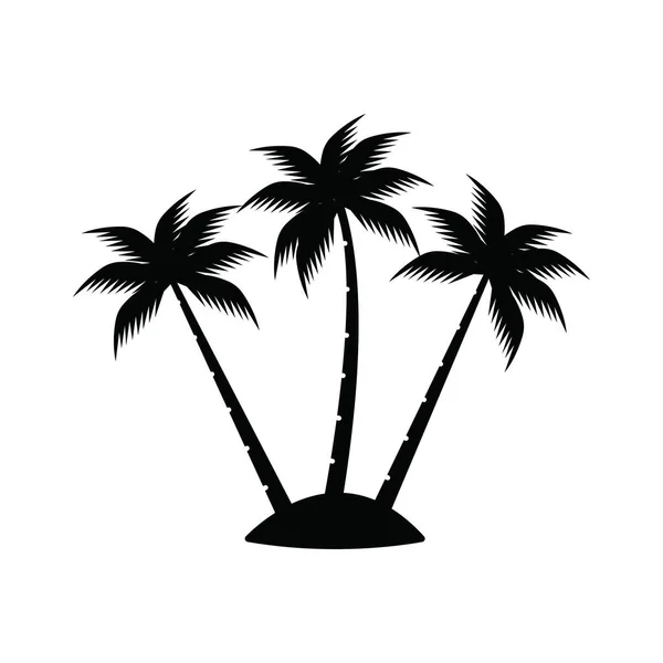 Árbol Coco Icono Vector Ilustración — Vector de stock