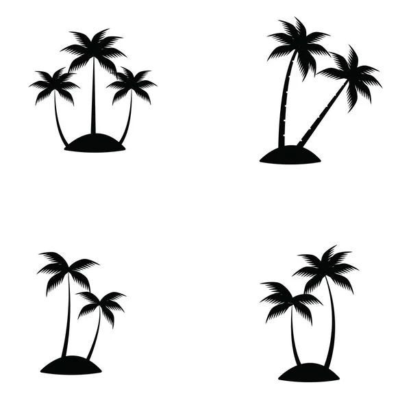 Ilustração Vetor Ícone Árvore Coco —  Vetores de Stock