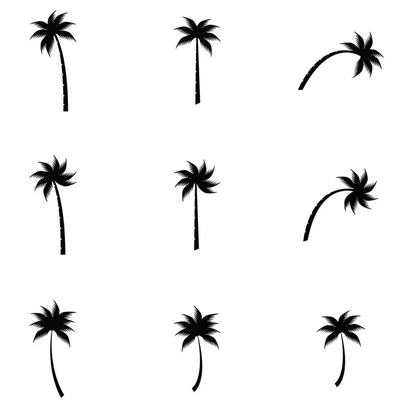 Kokosové Strom Ikonu Vektorové Ilustrace — Stockový vektor