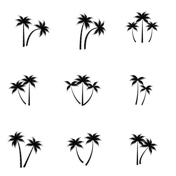 Árbol Coco Icono Vector Ilustración — Vector de stock