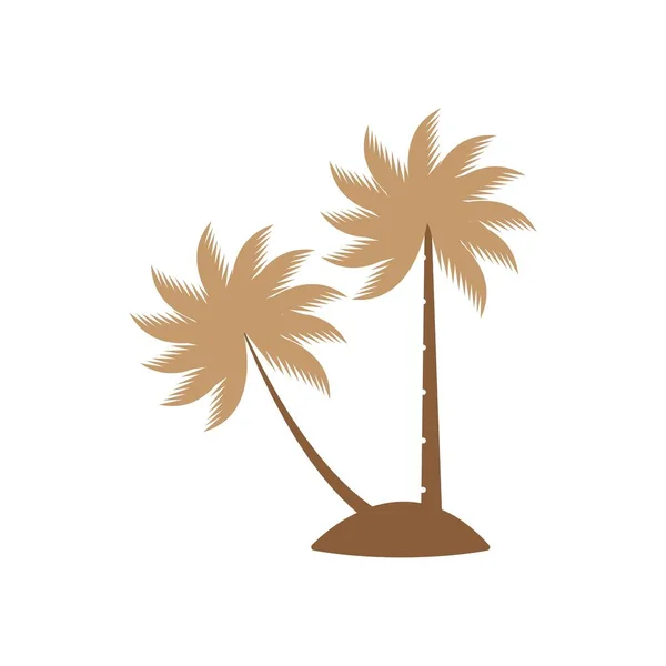 Kokosové Strom Ikonu Vektorové Ilustrace — Stockový vektor