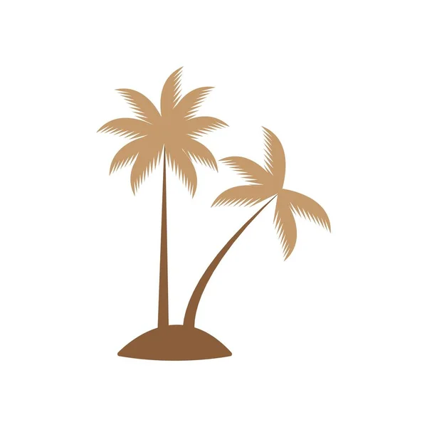 Árbol Coco Icono Vector Ilustración — Archivo Imágenes Vectoriales