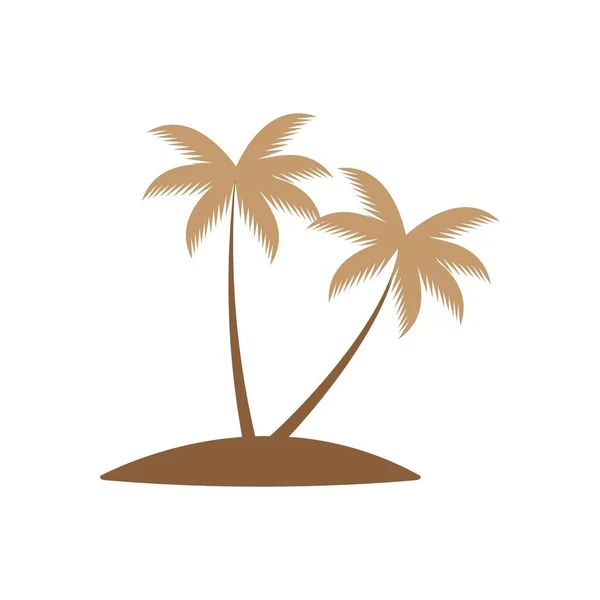 Coconut Tree Ikonen Vektorillustration — Stock vektor