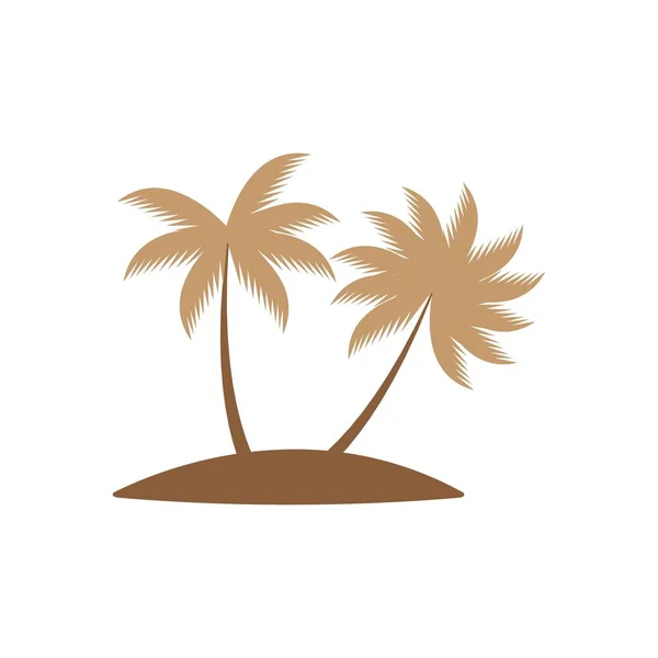 Coconut Tree Ikonen Vektorillustration — Stock vektor