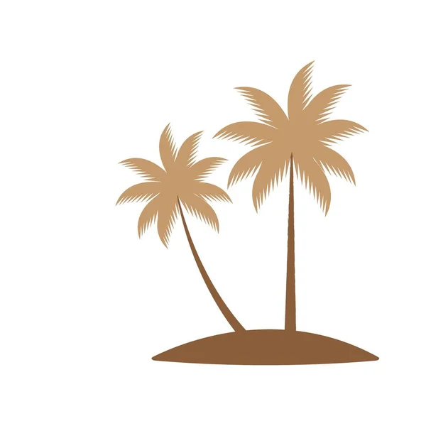 Ilustração Vetor Ícone Árvore Coco — Vetor de Stock