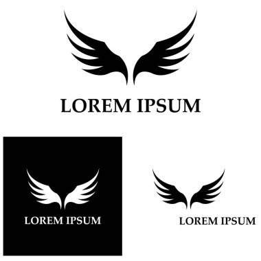 Kanat illüstrasyon logo vektör tasarımı