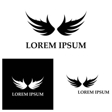 Kanat illüstrasyon logo vektör tasarımı