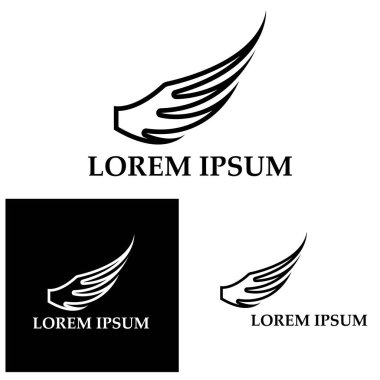 Kanat illüstrasyon logo vektör tasarımı