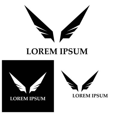 Kanat illüstrasyon logo vektör tasarımı