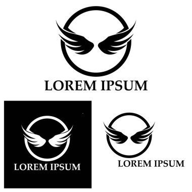 Kanat illüstrasyon logo vektör tasarımı
