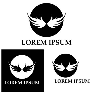 Kanat illüstrasyon logo vektör tasarımı