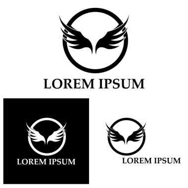 Kanat illüstrasyon logo vektör tasarımı