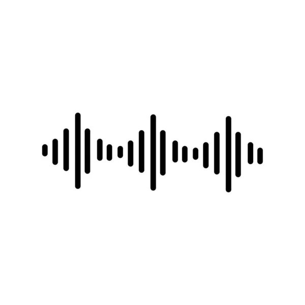 Sound Waves Vector Illustration Design Template — Stock Vector