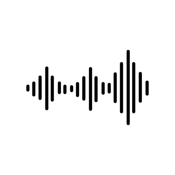 Sound Waves Vector Illustration Design Template — Stock Vector