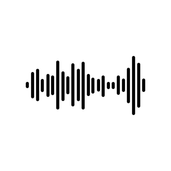 Sound Waves Vector Illustration Design Template — Stock Vector