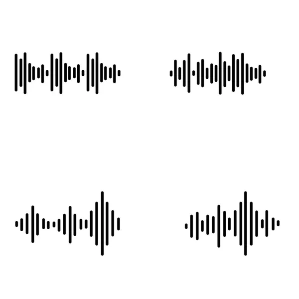 Sound Waves Vector Illustration Design Template — Stock Vector