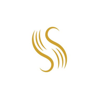 saç dalgası logo vektör çizimi tasarımı