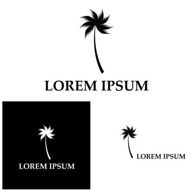 Hindistan cevizi ağacı simge vektör çizim