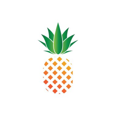 Ananas logo vektör resimleme arkaplanı