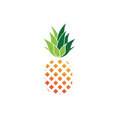 Ananas logo vektör resimleme arkaplanı