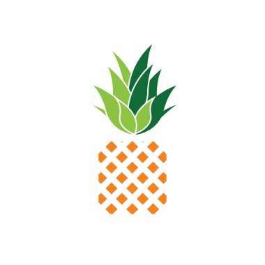 Ananas logo vektör resimleme arkaplanı