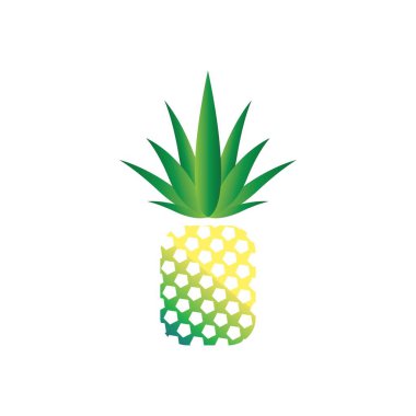 Ananas logo vektör resimleme arkaplanı
