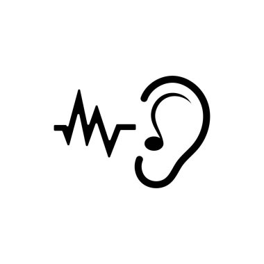 İşitme Logosu Şablon vektör tasarımı