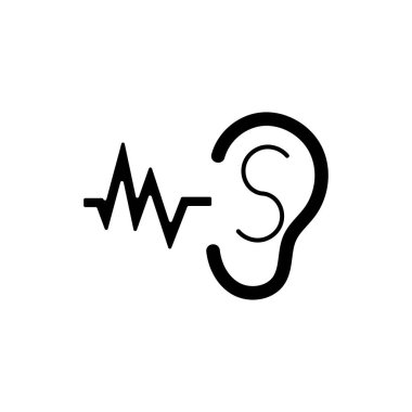 İşitme Logosu Şablon vektör tasarımı