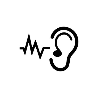 İşitme Logosu Şablon vektör tasarımı