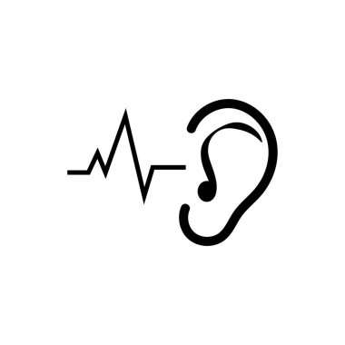 İşitme Logosu Şablon vektör tasarımı