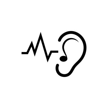 İşitme Logosu Şablon vektör tasarımı