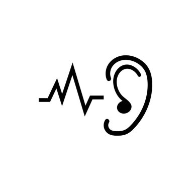 İşitme Logosu Şablon vektör tasarımı