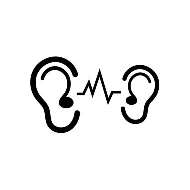 İşitme Logosu Şablon vektör tasarımı