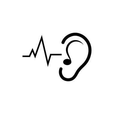İşitme Logosu Şablon vektör tasarımı