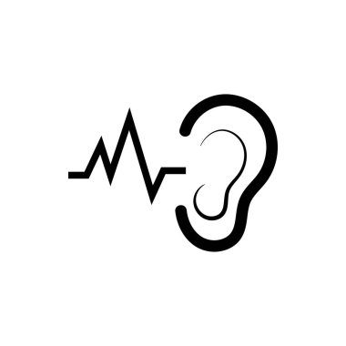 İşitme Logosu Şablon vektör tasarımı