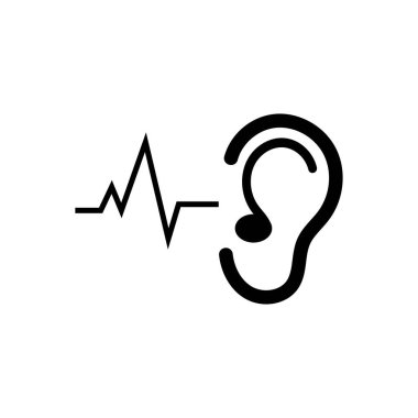 İşitme Logosu Şablon vektör tasarımı