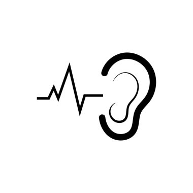 İşitme Logosu Şablon vektör tasarımı