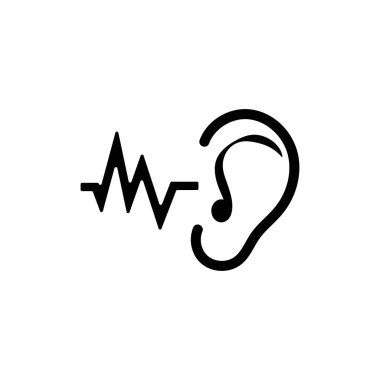İşitme Logosu Şablon vektör tasarımı