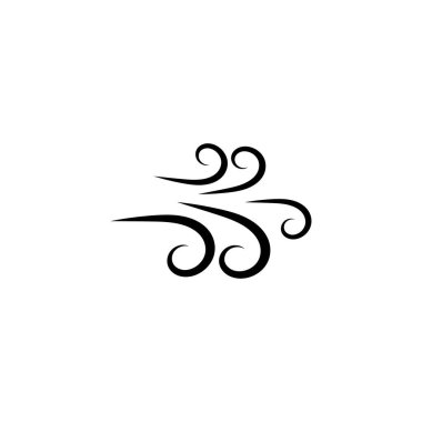 Rüzgar simgesi vektör çizimi tasarımı