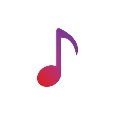 Müzik Notası Simge Vektörü illüstrasyon tasarımı