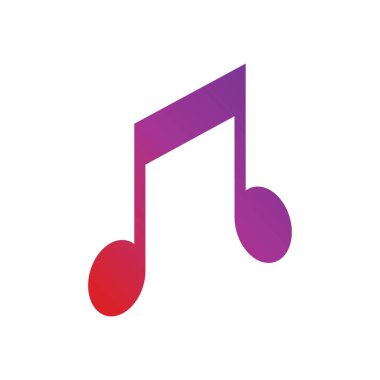 Müzik Notası Simge Vektörü illüstrasyon tasarımı