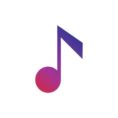 Müzik Notası Simge Vektörü illüstrasyon tasarımı