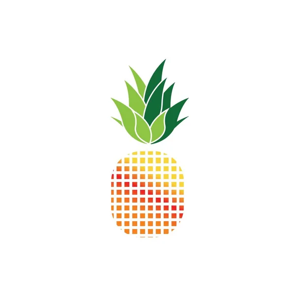 Pineapple Logo Vector Ilustración Fondo — Vector de stock